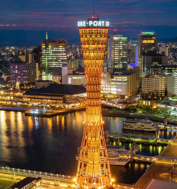 2020年10月、神戸メリケンパークの夜景